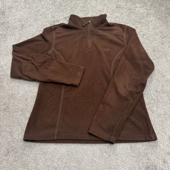 The North Face Vintage Glacier TK100 1/4 Zip Fleece Jacket Women Medium Brown - Picture 1 of 14